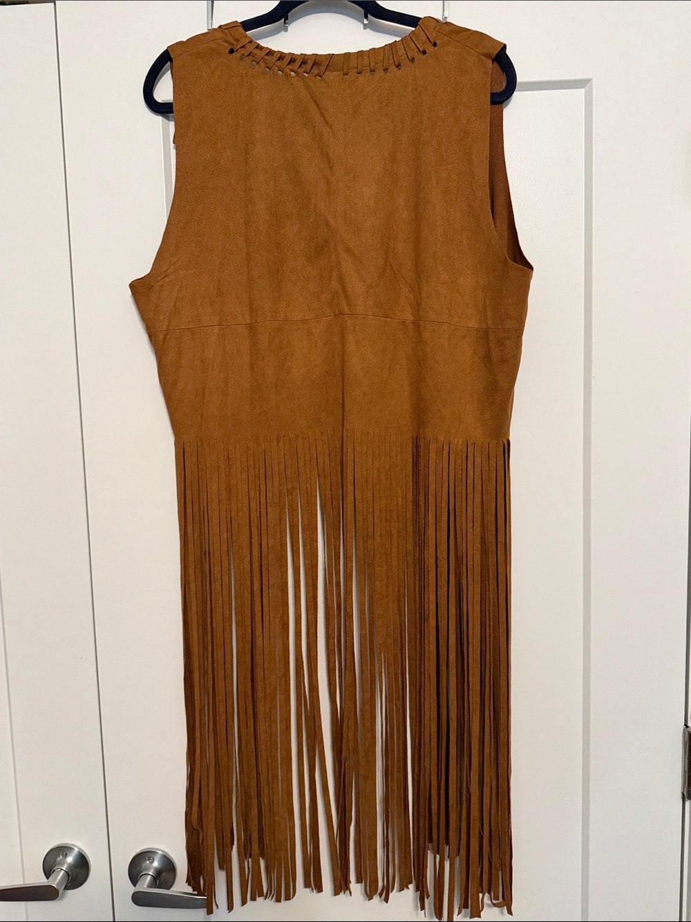 Brown Suede Fringe Vest - Picture 2 of 4